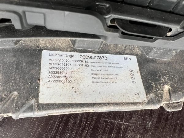 Mercedes-Benz S-Class W222 Front Bumper – Magnetite Black Metallic 9183 - Image 4