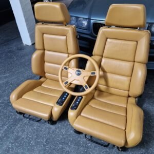 Recaro Classic Seats Pair – Palomino Leather and Steering wheel