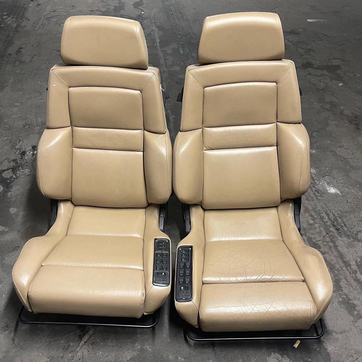 RECARO CSE Seats Pair – Beige Leather - Image 3
