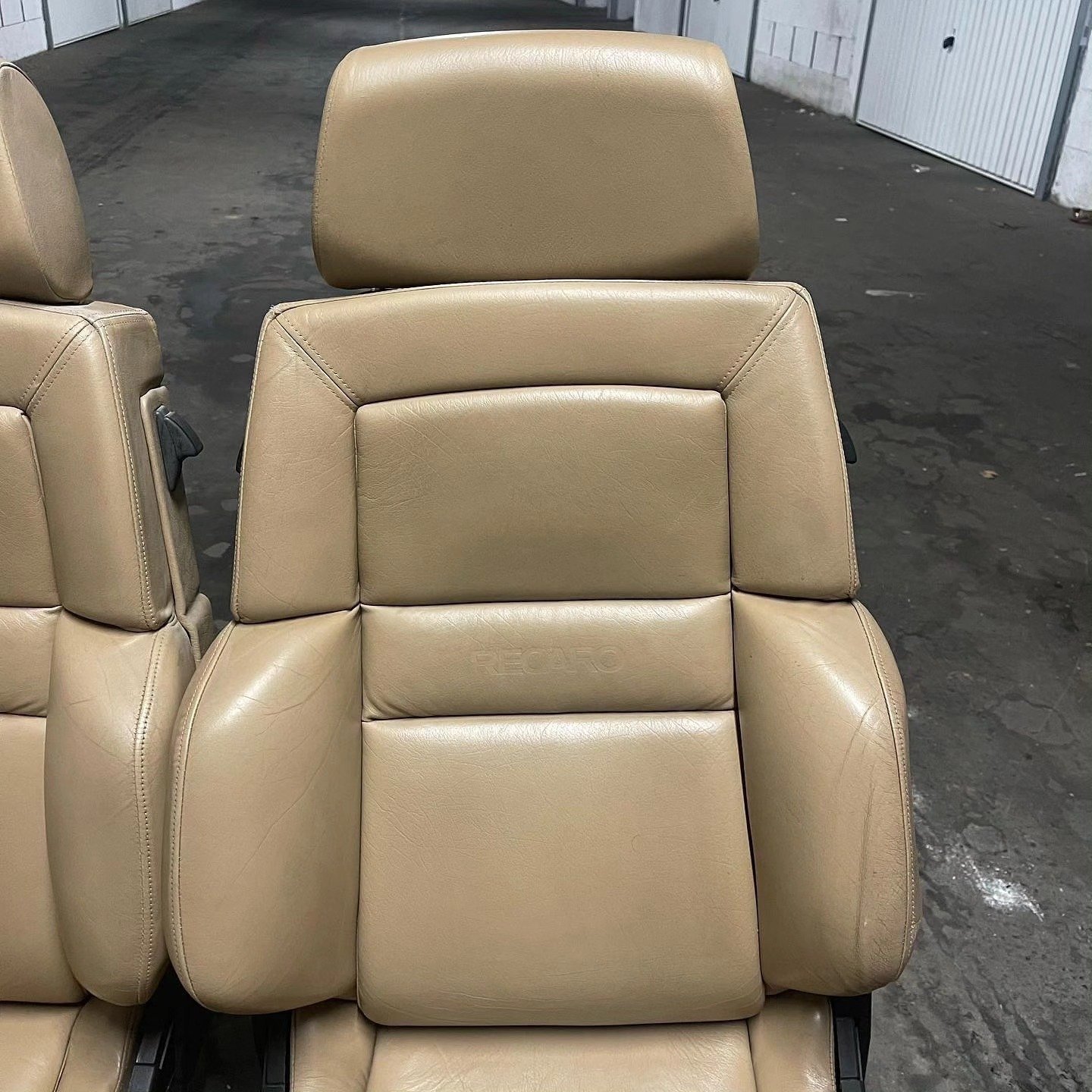 RECARO CSE Seats Pair – Beige Leather - Image 6